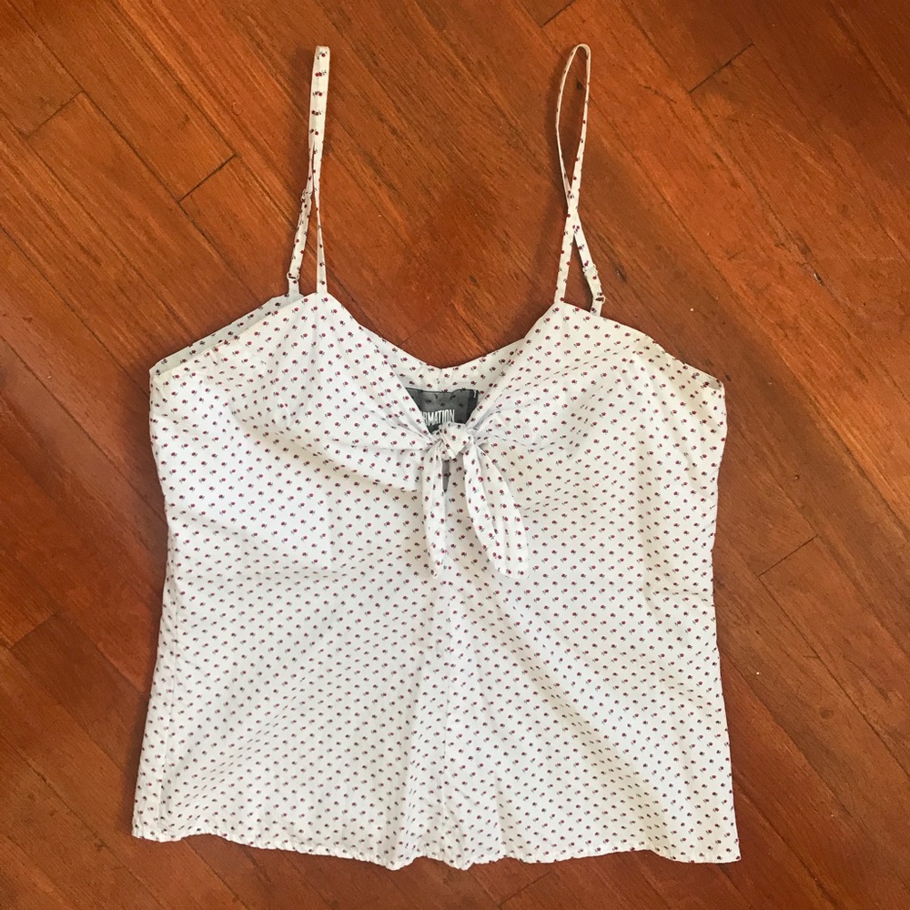 Reformation XS front tie camisole